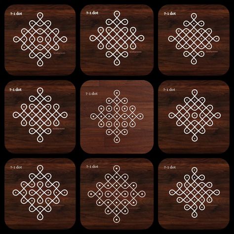 7 dot Kolam series Kolam / muggulu / sikkukolam Easy and simple kolam ❤️Like, Share, Comment and Save Follow @kolam_by_aaradhya for more kolams #kolamdesigns #kambikolam #kolamdesign #kolam #pullikolam #apartmentkolam #sikkukolam #easykolam #simplekolam #kolambyaaradhya #rangoli #muggu #easyrangoli #muggulu #digitalkolam #chikkukolam #rangolidesigns #rangoliart #rangolidesign #rangoliart #smallkolam Simple Pulli Kolam Designs, Everyday Rangoli Designs, Simple Sikku Kolam, Kolam Dots Simple, 7 Dots Muggulu, Kollam Muggu Designs, 7 Dots Kolam, Sikku Kolam Simple, Dot Rangoli With Colour