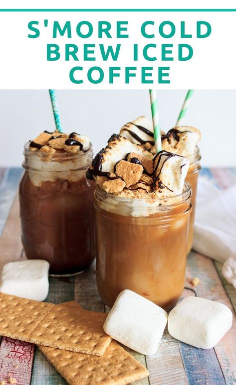 Iced Hot Chocolate Recipe, Toasted Marshmallow Syrup, Marshmallow Syrup, Iced Hot Chocolate, Brew Iced Coffee, Cold Brew Coffee Recipe, Cold Brew Recipe, Cold Brew Iced Coffee, Hot Chocolate Recipe