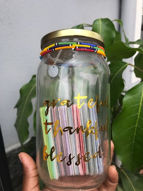 Gratitude Jar Ideas, Scripture Jar, Encouragement Jar, Church Gifts Ideas, Prayer Jar, Gratitude Jar, Mental Health Activities, Church Gifts, African Theme