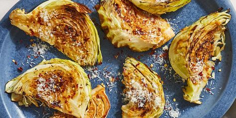 Parmesan Garlic Cabbage, Roasted Garlic Parmesan Cabbage Wedges, Roasted Garlic Parmesan Cabbage, Parmesan Cabbage, Cabbage Roasted, Cabbage Recipes Healthy, Eating Well Recipes, Roasted Cabbage, Cabbage Recipe