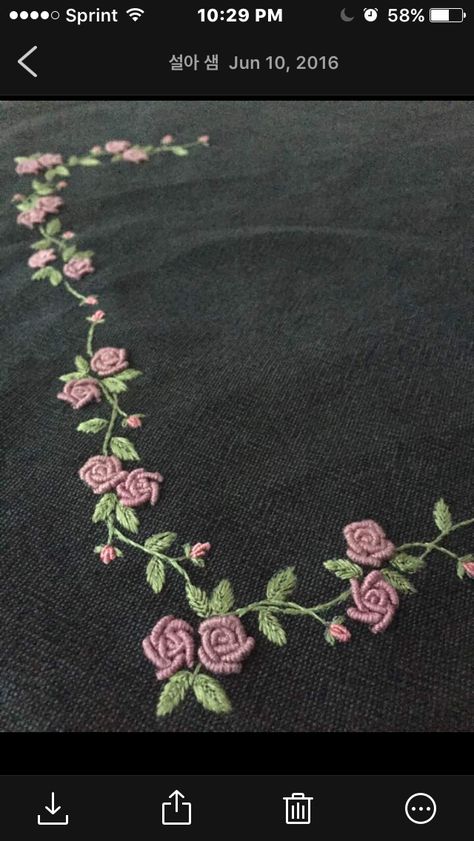 Brazilian Embroidery Stitches, Simple Hand Embroidery Patterns, Ribbon Embroidery Tutorial, Handmade Embroidery Designs, Embroidery Neck Designs, Handmade Flowers Fabric, Hand Embroidery Patterns Flowers, Hand Embroidery Videos, Embroidery Works