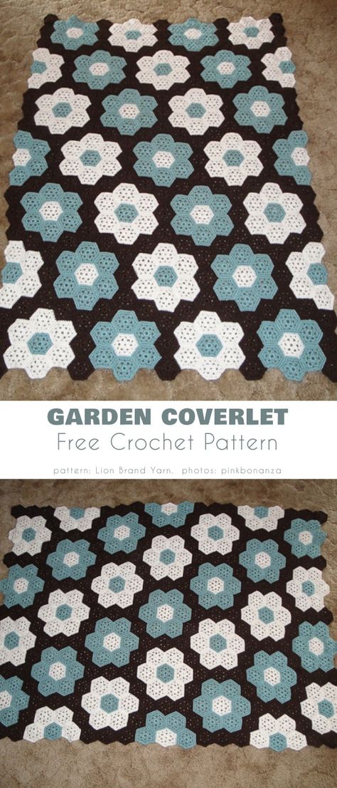 Crochet Motif Blanket, Hexagon Afghan Crochet Pattern, Pixel Blanket, Hexagon Granny Square Blanket, Hexagon Blanket, Crochet Flower Blanket Pattern Free, Hexagon Blanket Crochet, Crochet Hexagon Flower, Crochet Granny Hexagon