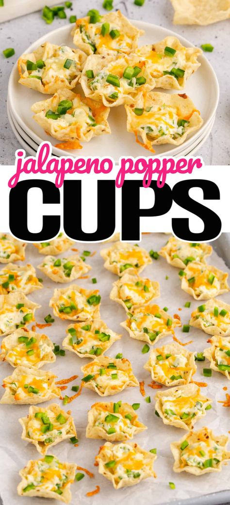 Jalapeno Popper Cups make game days an even bigger hit with four simple ingredients in less than 20 minutes! Each scoop is a tasty kick! #RealHousemoms #jalapeno #jalapenopopper #tortillachips #tostitosscoops #creamcheese #mexicancheese #appetizer #fingerfood #gameday #superbowl #partyfood Tostitos Scoops Recipes, Tostitos Scoops Appetizers, Jalapeno Popper Cups, Tater Tot Appetizers, Jalapeno Appetizer, Tostitos Scoops, Tortilla Cups, Jalapeno Popper Dip, Breakfast Appetizers