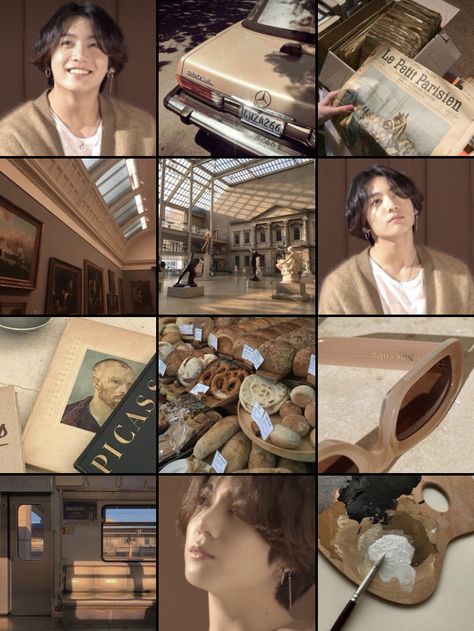 Brown Aesthetic Icon Instagram, Jungkook Brown Wallpaper, Instagram Kpop Theme, Brown Jungkook, Jungkook Brown, Jungkook Moodboard, Brown Layout, Jungkook Layout, Moodboard Brown