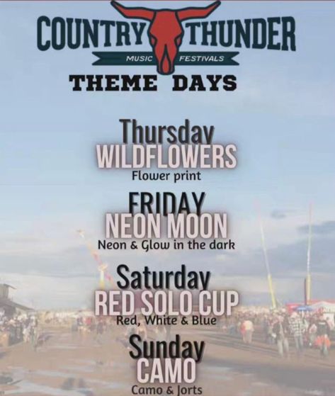 Country Thunder 2024: A Wild Ride in Florence, Arizona - Forever Sabbatical Hiking In Georgia, Country Thunder, Blue Sunday, Red Solo Cup, List Of Skills, Festival Theme, Win Tickets, Theme Days, Texas Travel