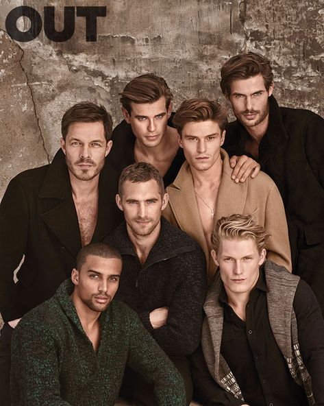 Brit Invasion: British Models Pose for OUT Shoot Paul Sculfor, Jacey Elthalion, Oliver Cheshire, Mariano Vivanco, Top Male Models, Lesbian Fashion, Out Magazine, Male Models Poses, Popular Magazine