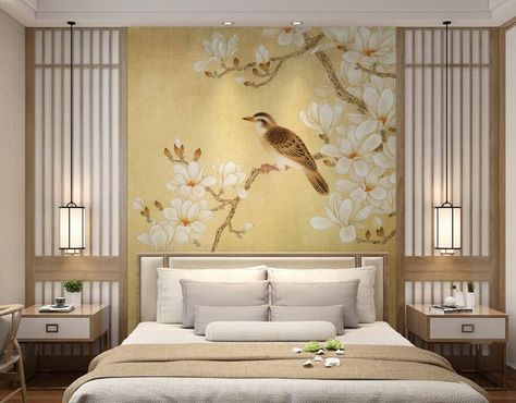 Chinese Inspired Bedroom, Chinese Bedroom Traditional, Bedroom Asian Style, Chinese Bedroom Ideas, Chinese Bedroom Design, Modern Chinese Bedroom, Peaceful Bedroom Colors, Asian Bedroom Ideas, Chinese Style Bedroom