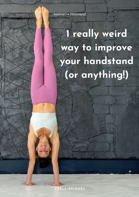 1 really weird way to improve your handstand (or anything!) Hand Stand, Yoga Handstand, Brain Tricks, Jumping Jacks, Handstand, Lungs, Improve Yourself, How Are You Feeling