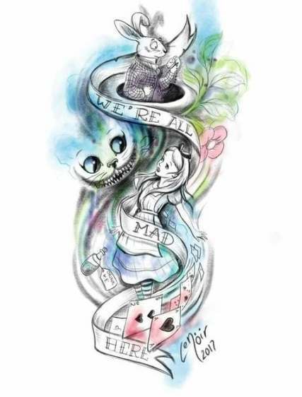 220+ Cheshire Cat Tattoo Designs (2021) Simple Small Meaningful Ideas Cheshire Cat Tattoo, Alice And Wonderland Tattoos, Alice In Wonderland Drawings, Wonderland Tattoo, Alice And Wonderland Quotes, Desenho Tattoo, Disney Tattoos, Trendy Tattoos, Tattoo Design Drawings