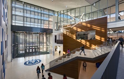 Highschool Design, Classroom Architecture, High School Design, Classroom Interior, School Building Design, College Architecture, School Hallways, Modern Classroom, School Campus