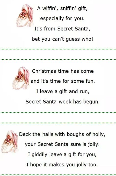 Note From Secret Santa, Secret Santa Gift Quotes, Secret Santa Quotes Funny, Secret Santa Notes For Coworkers Funny, Secret Santa Card Sayings, Secret Santa Sayings Note, Secret Santa Riddles For Work, Cute Secret Santa Notes, Secret Santa Letter Ideas