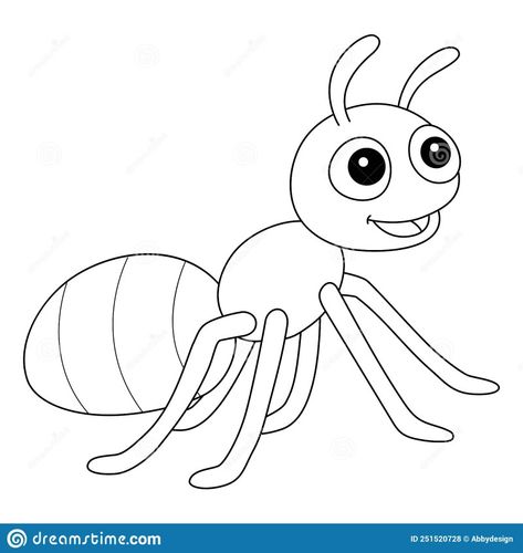 Ant Crafts, Insect Coloring Pages, Abc Coloring Pages, Halloween Coloring Book, Apple Coloring, Halloween Coloring Pages, Line Illustration, Book Projects, Christmas Coloring Pages