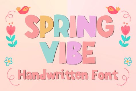 Spring Vibe is a fun bold display font. You can use it for anything ranging from t-shirts, kids’ book designs, greeting cards, stickers, and posters, or anything that needs a casual touch. Try it to create lovely designs and feel the good vibes with it! Try before you buy Spring Vibe font for iOS, Android, […] The post Spring Vibe Font appeared first on FreeFontDL. Tracing Alphabet Letters, Mothers Cookies, Easter Fonts, Spring Font, Valentine Doodle, Fonts 2023, Happy Tshirt, Spring Wedding Invitations, Display Fonts