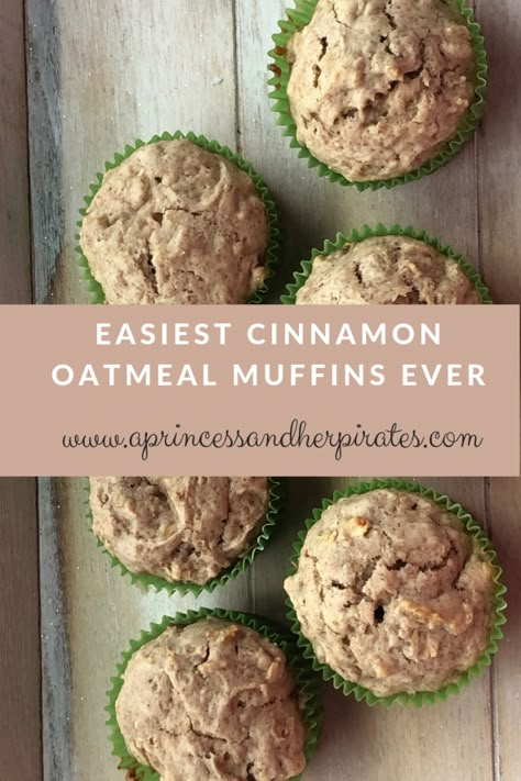 Muffins Healthy Banana, Cinnamon Oatmeal Muffins, Oatmeal Muffins Healthy, Peanut Butter And Honey, Oatmeal Muffin Recipes, Healthy Banana Muffins, Muffins Healthy, Cinnamon Muffins, Cinnamon Oatmeal