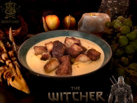 Witcher Food, Fictional Food, Beer Soup, The Witcher Series, Witcher Series, Geek Food, Cheese Curds, Cheddar Soup, Just Eat It