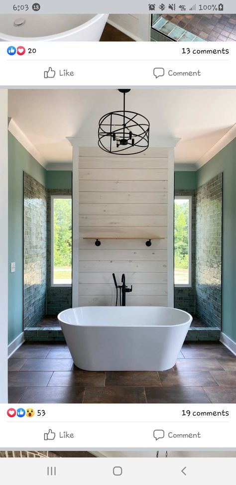 Master Bath Shower Behind Tub, Bathtub In Front Of Shower Wall, Master Bathrooms With Walk In Showers And Soaking Tub, Bathroom Shower And Tub Ideas, Shower Behind Tub Layout, Wet Room Master Bath, Walk Through Shower Behind Tub, Tub In Front Of Shower Wall, Tub Inside Shower Layout