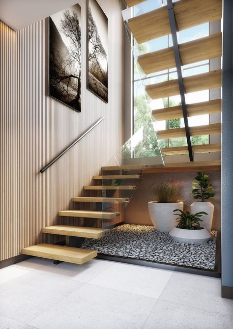 Below Stairs Design, Stairs Near Front Door Entryway, Stairs Area Interior Design, Lobby Interior Design Entrance Home, Small Hotel Interior Design, Staircase Entrance Design, Interior Stairs Ideas Modern, Villa Stairs Design Modern, Staircase Below Design