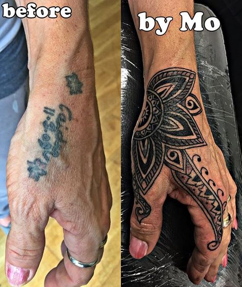 hand mandala cover up #mandala #flower #coverup #hand #tattoo Side Of Hand Tattoo, Tattoo Sleeve Cover Up, Hand Tattoo Cover Up, Hand Mandala, Arm Cover Up Tattoos, Forearm Cover Up Tattoos, Tatuaje Cover Up, Herren Hand Tattoos, Cover Up Tattoos For Women