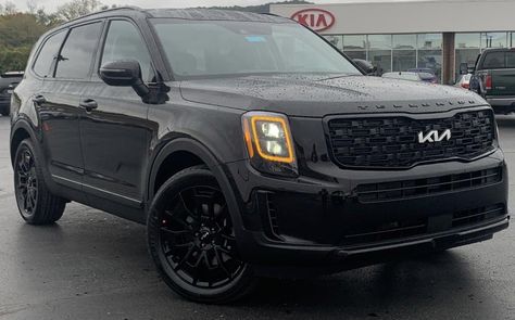 2022 Kia Telluride Nightfall Edition, Kia Telluride Blacked Out, Cars Lexus, Dream Cars Lexus, Kia Telluride, Mom Car, Luxurious Life, Kia Sportage, 2024 Vision