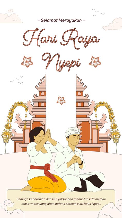 Cokelat Muda Ilustrasi Ucapan Selamat Hari Raya Nyepi Cerita Instagram - Templates by Canva Hari Raya Nyepi, Selamat Hari Raya, Font Combos, Create Your Story, Professional Fonts, Story Setting, Instagram Content, Hari Raya, Story Template