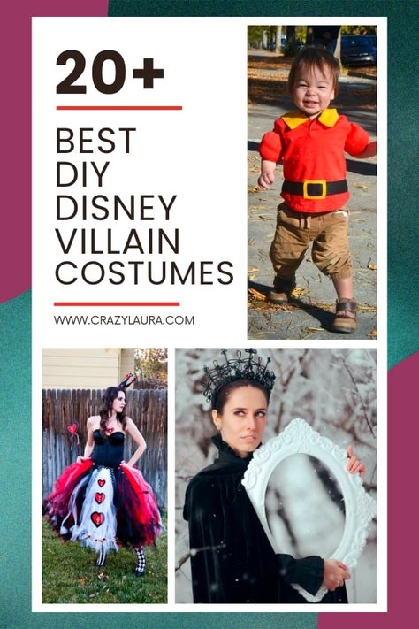 Dive into our list of DIY Disney Villain Costumes. Embrace your wicked side, get crafty, and stand out this Halloween with a unique outfit! #DIY #DisneyVillains #Costume #Halloween Disney Villains Diy Costume, Easy Villain Costumes, Disney Villains Costumes, Heroes And Villains Costumes, Disney Villain Costumes, Ursula Costume, The Great Mouse Detective, Villain Costumes, Costume Works