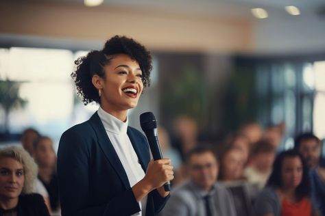 Business conference microphone audience talking. AI generated Image by rawpixel. | premium image by rawpixel.com / Manee Rawpixel Woman Conference, Conference Speaker, Pecha Kucha, Speaking Engagement, Meeting Women, Conference Talks, Business Conference, Women Talk, Public Speaker