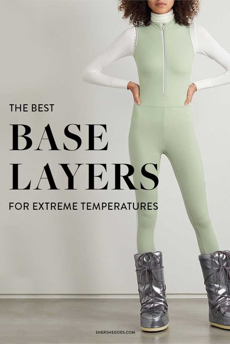 best-base-layer Ski Layers, Ski Base Layers, Best White Elephant Gifts, Chic Christmas Gifts, Cute Christmas Sweater, Base Layer Women, Cold Weather Outfit, Women Ski, Ski Outfit