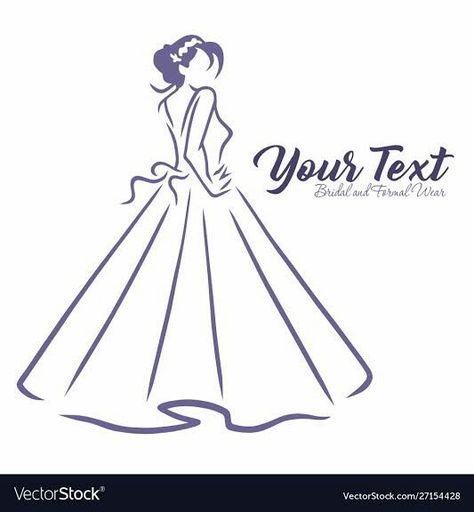 Dress Vector, Dress Logo, Cricket Wallpapers, Fashion Logo Design, Boutique Logo, Wedding Logos, Fashion Logo, Gown Wedding Dress, Designer Wedding Dresses