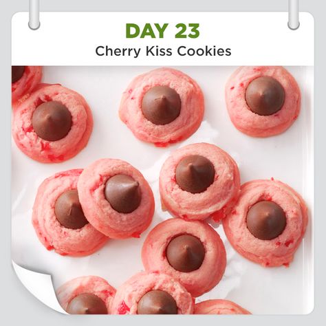 Cherry Kiss Cookies, Kiss Cookie Recipe, Cookies And Candy, Valentines Recipes Desserts, Cherry Kiss, Potluck Desserts, Kiss Cookies, Blossom Cookies, Low Carb Cheesecake