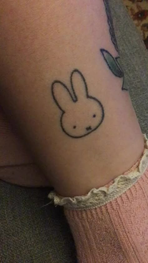 miffy bunny tattoo aesthetic cute japan Lana Del Rey Coquette, Beer Tattoos, Dainty Tattoo, Stick Poke Tattoo, Tattoo Cute, Cute Tattoo, Funky Tattoos, Drawing Aesthetic, Coquette Grunge