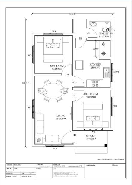 650 Sq Ft House Plans 2 Bedroom, 650 Sq Ft House Plans, House Plans 2 Bedroom, Barn Dominium, Single Storey House Plans, Single Storey House, Little House Plans, 1000 Sq Ft, Budget Design