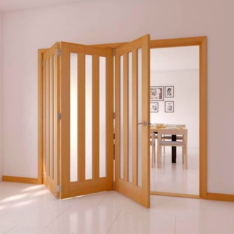 Trifold Door, Modern Patio Doors, Bifold Door Hardware, Internal Folding Doors, Sliding Folding Doors, Bifold Closet Doors, Folding Door, Swinging Doors, Door Design Modern