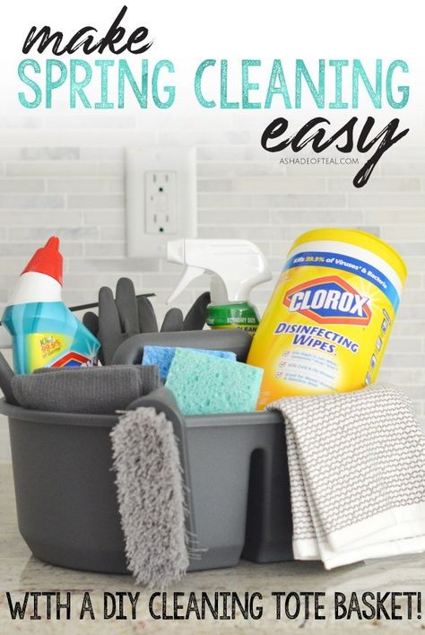 Make Spring Cleaning Easy with a DIY Cleaning Tote Basket filled with my favorite Clorox® products from Walmart. #ad Cleaning Product Gift Basket, Cleaning Basket Gift, Spring Cleaning Basket, Resident Activities, Cleaning Tote, Biblical Woman, Cleaning Basket, Totes Ideas, Welcome Baskets