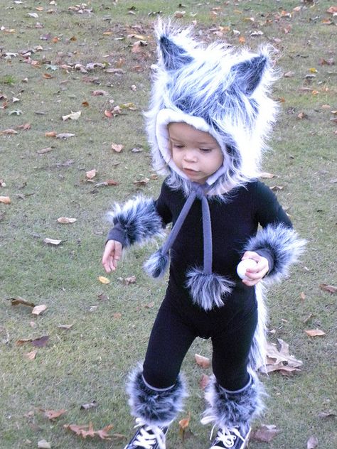 Wolf Costume by lolly-tots, via Flickr now I just have to figure this out for Annabelle in white and sparkly! Baby Wolf Costume, Wolf Costume Diy, Wolf Costume Kids, Baby Animal Costumes, Wolf Costume, Baby Wolf, Animal Costumes, Family Costumes, Cute Costumes