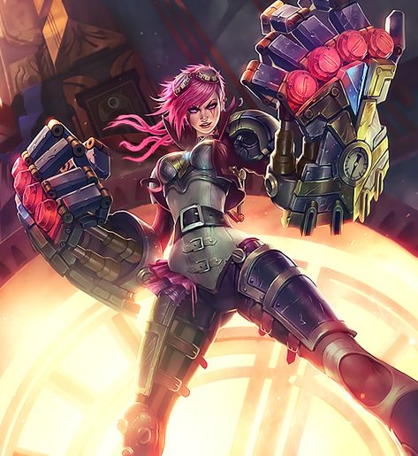 Piltover Enforcer, League Of Legends Video, Vi League Of Legends, Lol Champions, League Of Legends Game, Jinx League Of Legends, League Of Legends Characters, Riot Games, Lol League Of Legends