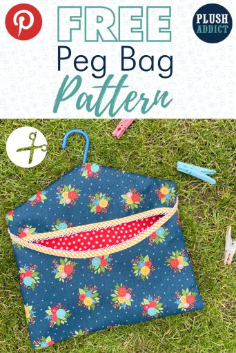 Peg Bag Pattern How To Make, Peg Bag Sewing Pattern, Peg Bag Pattern, Basic Sewing Kit, Clothespin Bag, Diy Sewing Gifts, Bag Sewing Pattern, Peg Bag, Bag Pattern Free