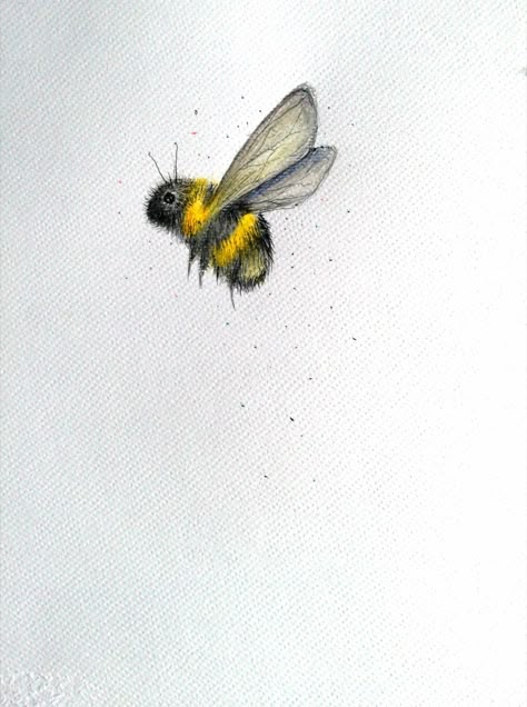 Fluffy Bumble Bee Tattoo, Bumble Bee Tattoo Meaning, Bee Flying Drawing, Bee Flying Tattoo, Fuzzy Bee Tattoo, Bumble Bee Tattoo Cute, Watercolor Bee Tattoo, Flying Bee Tattoo, Cartoon Bee Tattoo