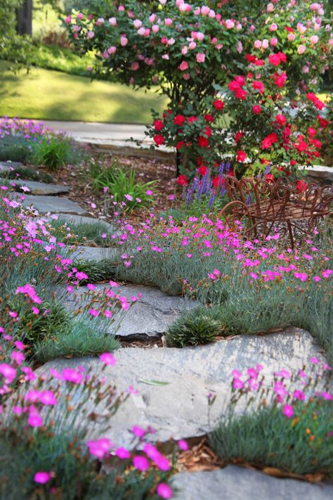 Garden Walkway, Garden Steps, Side Garden, Garden Pathway, Raised Beds, Garden Paths, Rock Garden, Backyard Landscaping Designs, Dream Garden