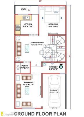 Top 24+ Luxury House Plan Ideas! - Engineering Discoveries House Plan Ideas, 20x30 House Plans, 20x40 House Plans, Small Modern House Plans, Luxury Floor Plans, Vastu House, Two Story House Design, 2bhk House Plan, Bungalow Floor Plans