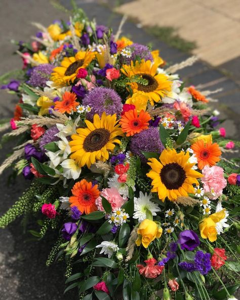 Fiesta Flowers, Cemetery Arrangements, Casket Flowers, Flower Spray, Cemetery, Spray, Instagram Post, Instagram Posts, Plants