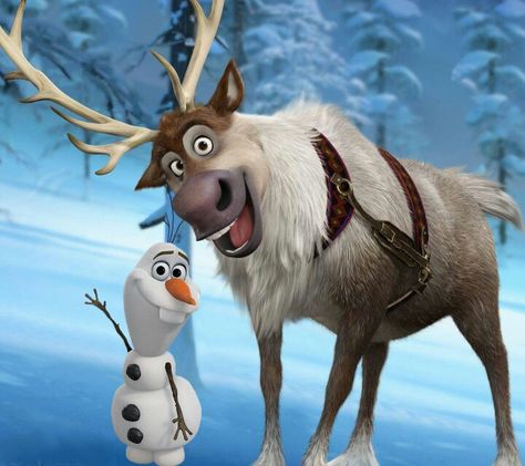 Olaf and swen Sven Frozen, Olaf And Sven, Disney Sidekicks, Disney Movie, Olaf, Frozen, Disney