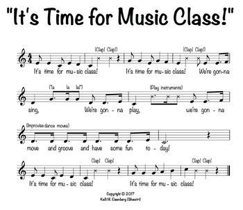 "It's Time for Music Class!" Welcome Song by Ms Silvestri's Music Classroom | Teachers Pay Teachers Music Class Welcome Song, Welcome Songs For Elementary Music, Hello Songs For Elementary Music, Welcome Songs, Kindergarten Music, Music Theory Worksheets, Learn Singing, Music Classroom Ideas, Classroom Songs