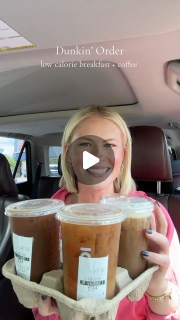 Samantha Milton on Instagram: "Dunkin’ Coffee & Breakfast Order🍩
eating in a calorie deficit.
Here’s what I ordered:
🍫“Almond Joy” iced coffee- Medium original blend ived coffee with almond milk, 3 SF coconut flavor shots, 3 SF toasted almond flavor shots, 2 mocha swirls. (135 cals)
🫐“Blueberry Donut” iced coffee- Medium original blend iced coffee with 3 SF blueberry flavor shots, 3 donut swirls. (155 cals)
💚 Green Goddess Wrap (260 cals + 15g protein)
#dunkin #dunkindonuts #icedcoffee #almondmilk #swirl #blueberry #syrup #coconut #almond #donut #green #goddess #wrap #lowcalorie #highprotein #menu #hack #order #drivethru #togo #weightloss #beforeandafter" Macro Friendly Dunkin Donuts Coffee, Low Calorie Dunkin Donuts Iced Coffee, Healthy Dunkin Donuts Iced Coffee, Low Cal Dunkin Donuts Iced Coffee, Green Goddess Wrap, Almond Donut, Dunkin Donuts Iced Coffee Order, Coffee With Almond Milk, Dunkin Donuts Iced Coffee Orders