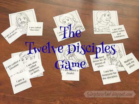 Disciples Craft, Twelve Disciples, 12 Disciples, Youth Group Lessons, Activity Day Girls, Study Resources, Bible Study For Kids, Sunday School Activities, Bible Activities