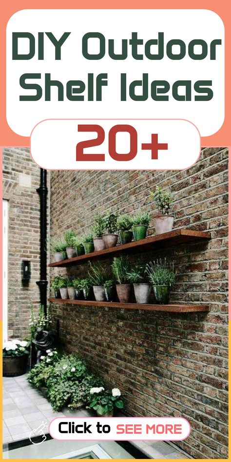 Revamp your outdoor area using these imaginative DIY outdoor shelf concepts! From showcasing plant pots to organizing garden essentials or establishing a relaxing reading corner, the potential is limitless. Unleash your inner DIY lover and infuse a bit of character into your outdoor retreat. Think beyond convention with these engaging projects that suit any garden style or space. Outdoor Shelf Ideas, Diy Outdoor Shelf, Outdoor Shelf Decor, Cinder Block Shelves, Outdoor Shelf, Compost Bin Diy, Vegetable Garden Beds, Outdoor Shelves, Diy Dining Room Table