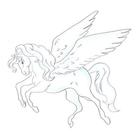 How to Draw a Pegasus: 15 Steps (with Pictures) - wikiHow ... Easy Fairy Drawing, Pegasus Drawing, Draw A Unicorn, Unicorn With Wings, Unicorn Wings, Unicorn Drawing, Easy Drawing Steps, Fairy Drawings, Pencil Drawings Easy