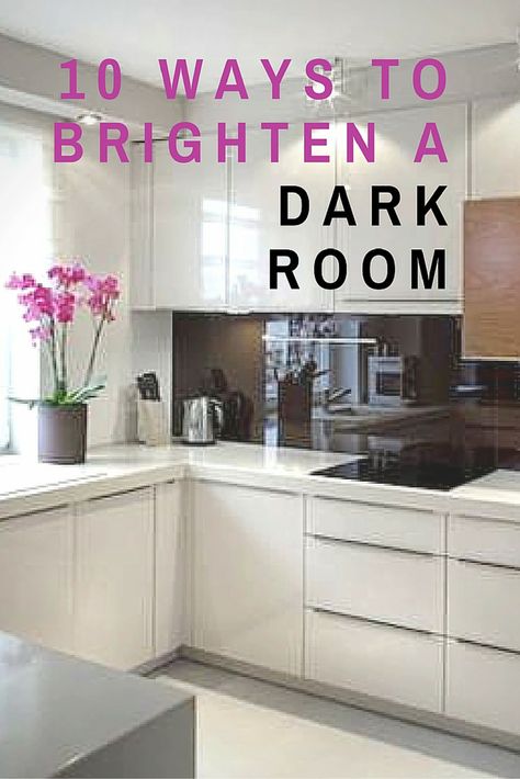 These classic design solutions will help you make a dark room look and feel brighter. Brighten Up A Dark Room, Brighten Room, Dark Dining Room, Guest Bedroom Remodel, Living Colors, Dark Rooms, Dark Living Rooms, A Dark Room, Dark House