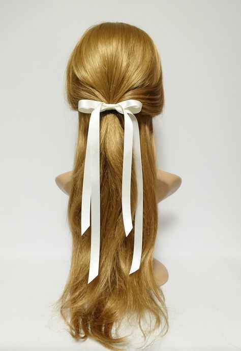 Bow Hair Tie, Hair Ribbon, Handmade Hair Accessories, Vintage Couture, Ribbon Hair, Ponytail Holder, Hair Elastics, Diy Hair Accessories, Bow Hair