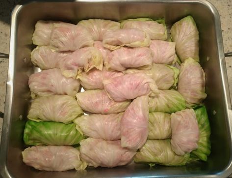 Polish Pigs In A Blanket Recipe, Pigs In A Blanket Recipe Cabbage, Polish Golumpki Recipe, Cabbage Rolls Polish, Haluski Recipe, Piggies In A Blanket, Polish Stuffed Cabbage, Peasant Food, Pork And Cabbage