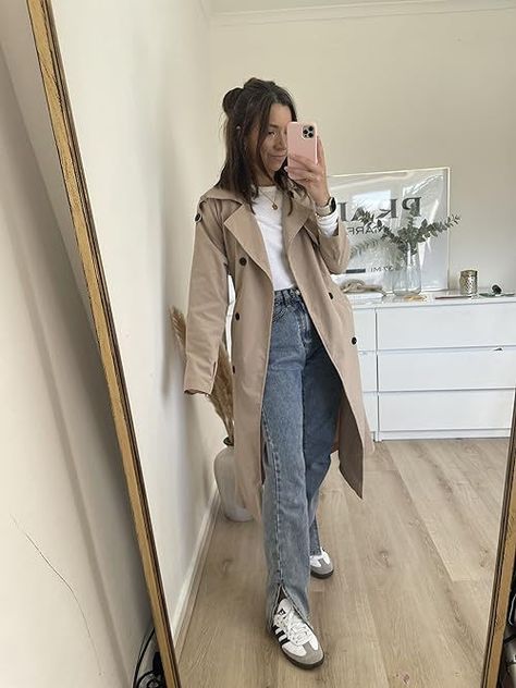 Top Influencer Picks for Fashion City Break Outfit Autumn, Casual Office Outfits Women, City Break Outfit, Cute Vacation Outfits, Winter Fashion Outfits Casual, London Outfit, Fitted Coat, Double Breasted Trench Coat, Paris Outfits